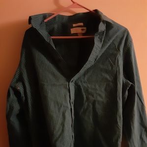Checkered button up mens
